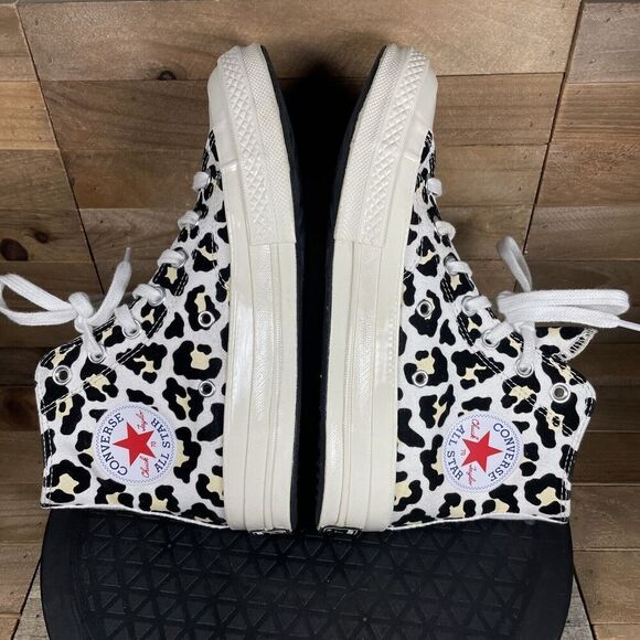 Converse Womens Size 7 Chuck Taylor 70 High Logo Desert Ore 2020 Shoes Leopard - Picture 8 of 10